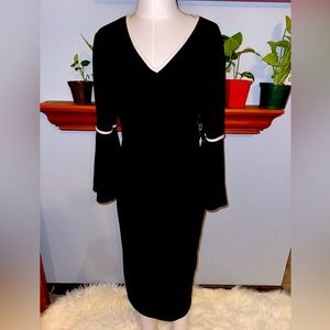 New York and Co NWT black dress flared sleeves